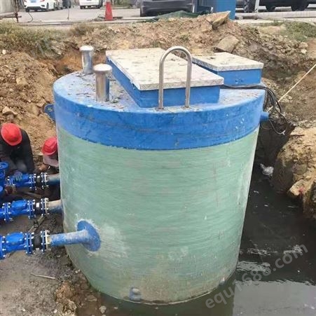 一体式玻璃钢污水泵站 预制GRP雨水收集提升泵站 水泵