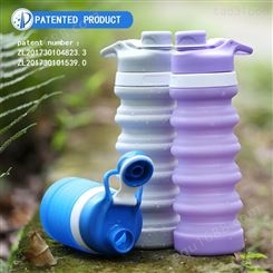 硅胶制品厂家创意产品便携旅游伸缩漱口杯 批发折叠运动杯硅胶运动水壶