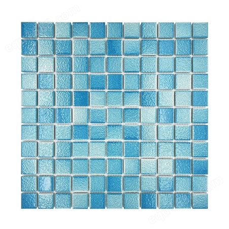 工厂马赛克酒店工程鱼池卫浴蓝色地面瓷砖泳池砖