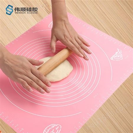 硅胶擀面杖垫 含刻度多彩揉面垫 厨房加厚不粘烘焙垫
