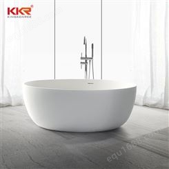 白色哑面 人造石大容量双人独立式一体浴缸 承接酒店工程浴缸