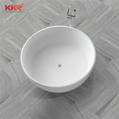 白色哑面 人造石大容量双人独立式一体浴缸 承接酒店工程浴缸