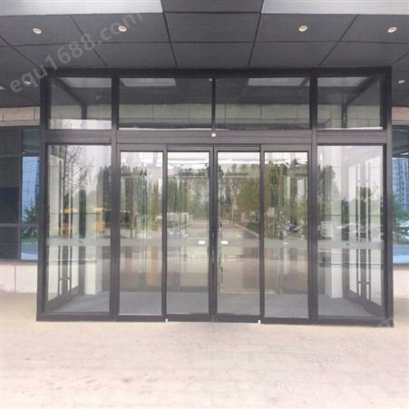 锦良装饰 商场办公楼酒店玻璃门不锈钢电动自动玻璃感应门定制