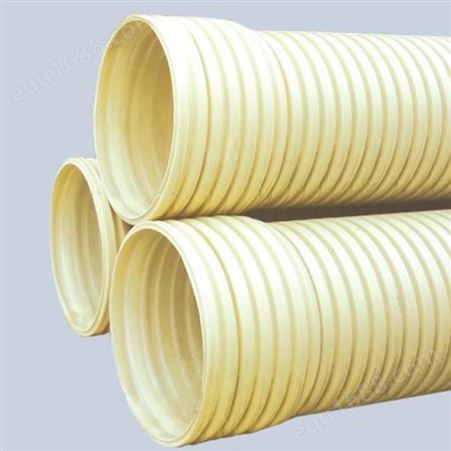 内壁光滑塑料PVC-U双壁波纹管批量生产 统塑