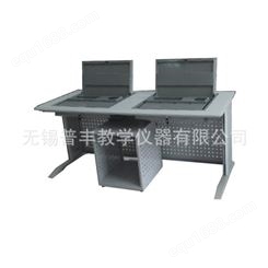 双人全钢翻板电脑桌HPN112D 桌面承重60公斤 防火板桌面批发