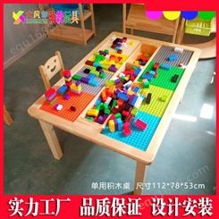 南宁幼儿园实木桌椅 六人长方桌学习桌椅配套家具