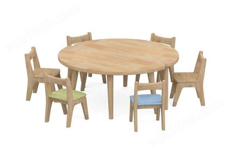 南宁幼儿园实木桌椅 六人长方桌学习桌椅配套家具
