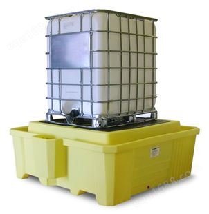 IBC桶盛漏托盘（带排水阀）5469-YE-D，可以放2个IBC桶