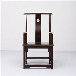 天一美家新中式圈椅禅意太师椅官帽靠背围椅实木单人茶椅子
