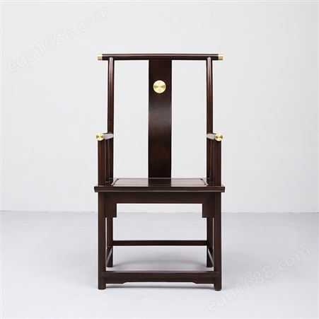 天一美家新中式圈椅禅意太师椅官帽靠背围椅实木单人茶椅子