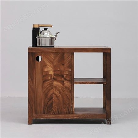 天一美家新中式实木茶水柜南美胡桃木现代简约家用茶室原木柜子
