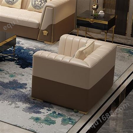 天一美家/轻奢真皮意大利品牌沙发组合大户型客厅后现代家具定制