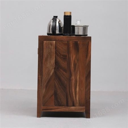 天一美家新中式实木茶水柜南美胡桃木现代简约家用茶室原木柜子