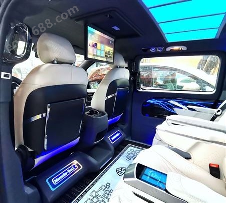 奔驰威霆V260改装件别克gl8航空座椅电动沙发床商务车升级