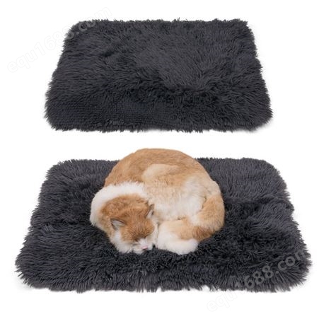 人宠两用长毛绒垫子宠物圆垫保暖舒适可机洗小型秋冬适用舒适实用