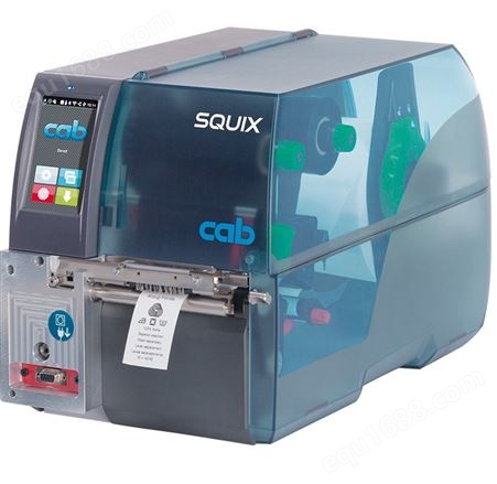 德国CAB SQUIX 4 MT居中高性能工业打印机布标洗唛缎带切刀打印机