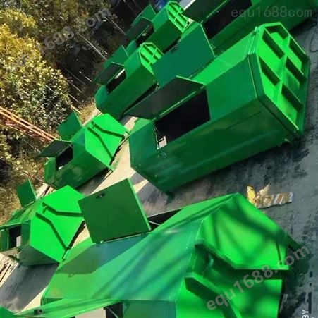 昊德环卫设备 小型勾臂式垃圾车 大型铁皮箱 大型环卫垃圾箱 质量放心