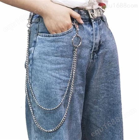 嘻哈双层金属 圆珠裤链 大量现货 供应街头时尚舞台链腰链 